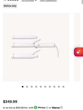 T3 Interchangeable White Curling Wand Set with Heat Glove